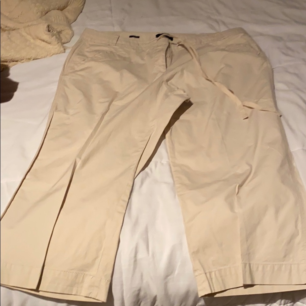 Talbots khaki crop pants
